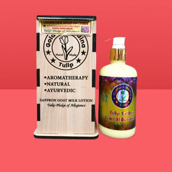 Golden Madina Tulip Handmade Saffron Goat Milk Lotion