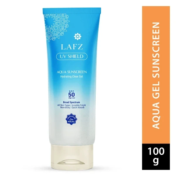 Lafz UV Shield Hydrating Clear Gel Aqua Sunscreen, For Men & Women 100g
