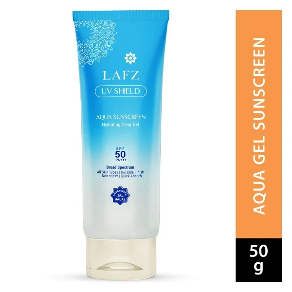 Lafz UV Shield Hydrating Clear Gel Aqua Sunscreen, For Men & Women 50 g