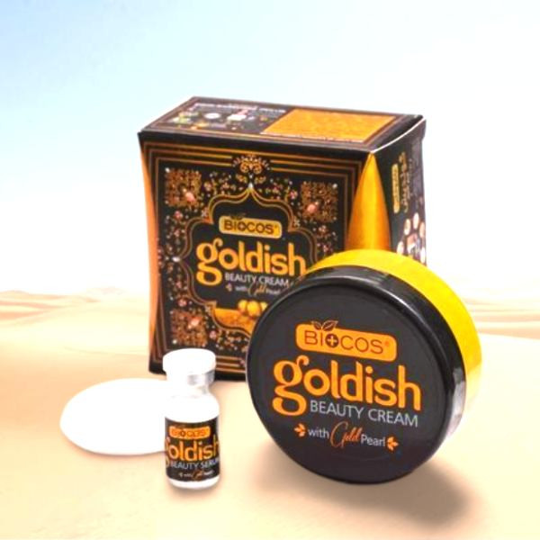 BIOCOS Goldish Beauty Cream With Serum & Soap 4 in 1 Skincare Beauty Pack