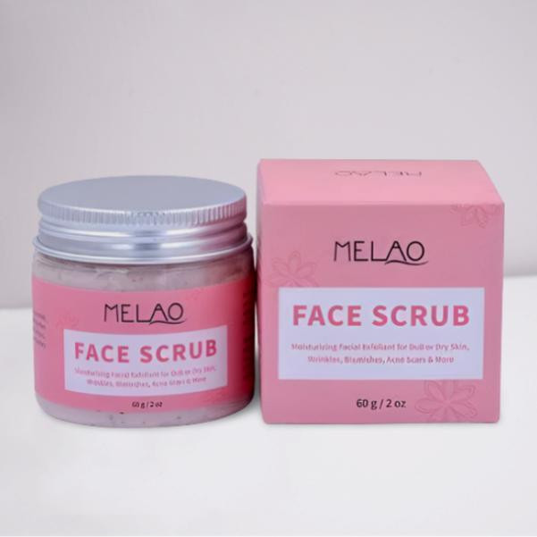 Melao face scrub 60gm moisturizing facial Exfoliant for dull or dry skin
