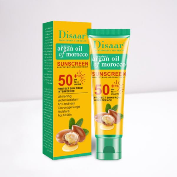 Disaar Spf50+ Argan Oil Sunscreen Cream Moisturizing Anti-uv Repair Damaged Skin Sunscreen 50g