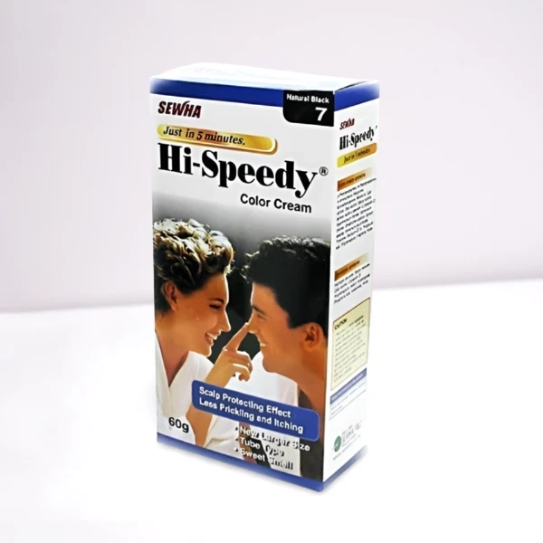 Sewha Hi-Speedy Natural Black 7 Hair Color Cream-60g
